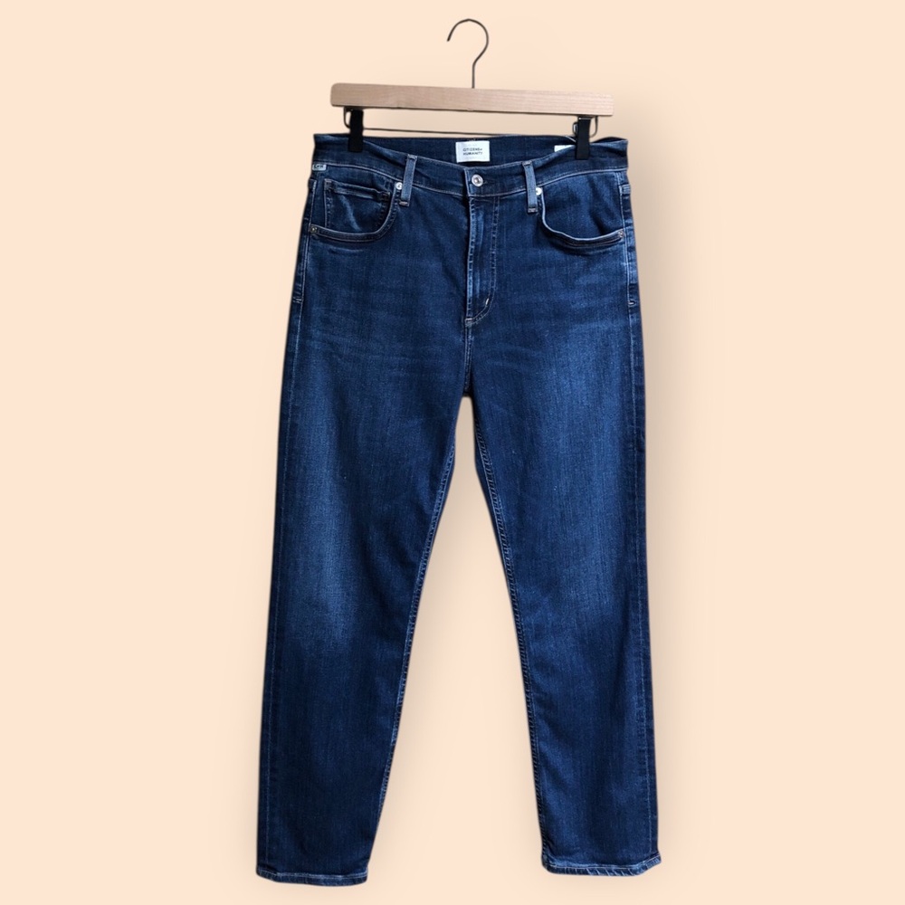 Citizens of Humanity ISOLA Denim Jeans Straight Leg Dark Wash Designer Women 29